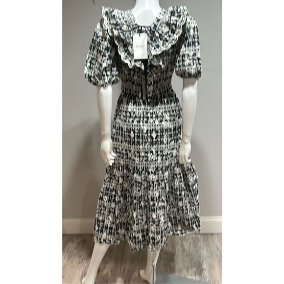 En Saison Alessandra Cotton Eyelet Midi Dress Size Small - Picture 14 of 16